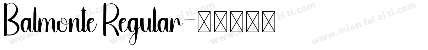Balmonte Regular字体转换